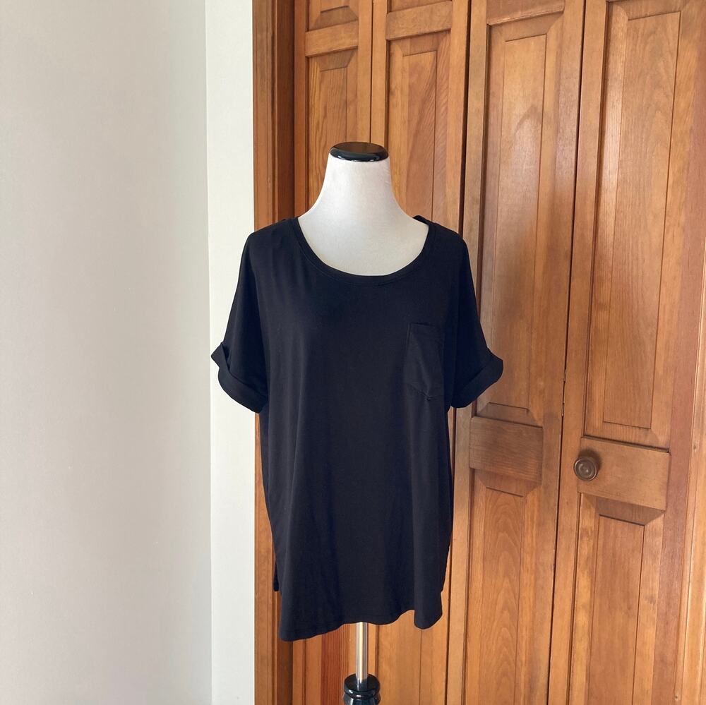 New Directions Black Pullover Top, Size L